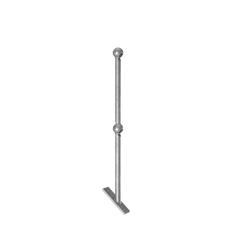 Raked Base Fix Handrail Standard 33.7mm 41 Degrees - 450 / 450 - 63mm Knuckle