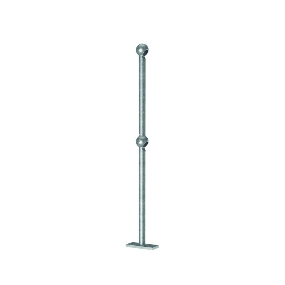 Flat Base Fix Handrail Standard 33.7mm 38 Degrees - 450 / 520 - 63mm Knuckle