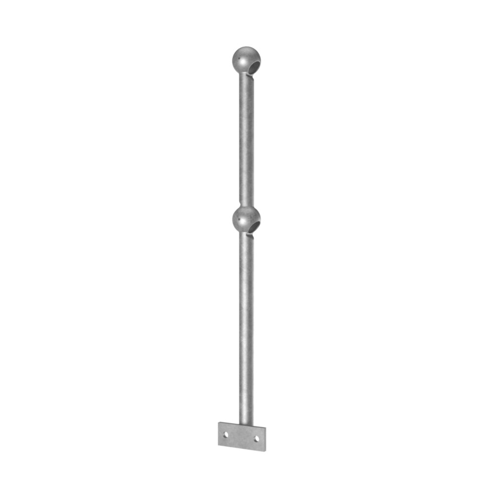 Raked R/H Side Fix Handrail Standard 42.4 41 Degrees - 450 / 610 - 82mm Knuckle