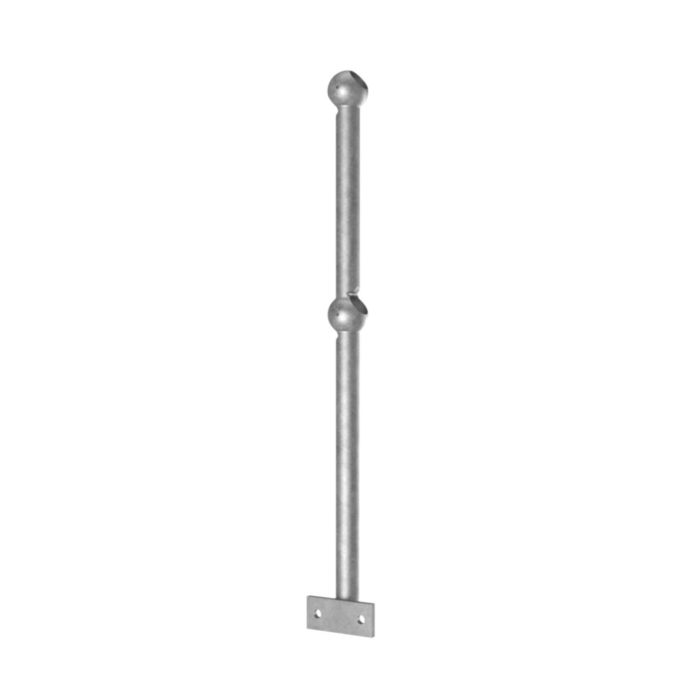 Raked L/H SideFix Handrail Standard 48.3 38 Degrees - 450 / 600 - 82mm Knuckle