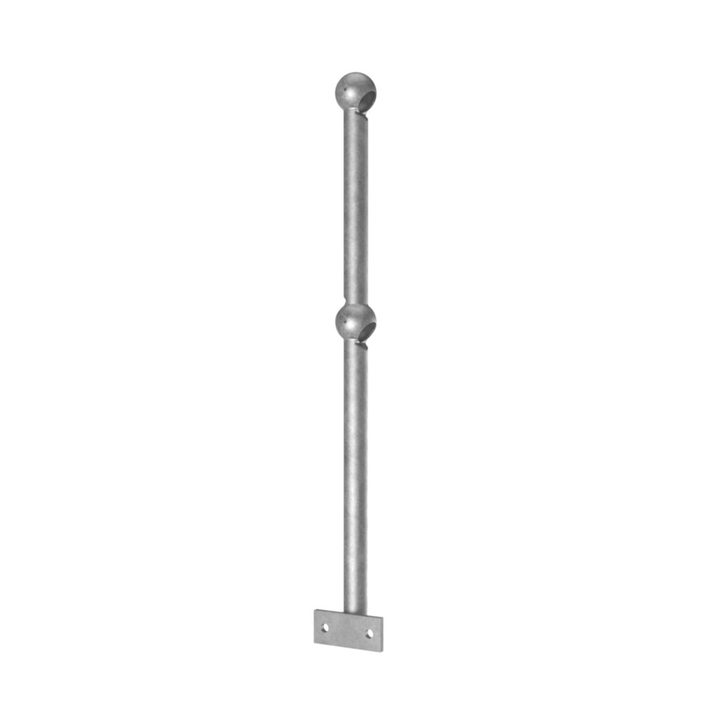 Raked R/H SideFix Handrail Standard 48.3 38 Degrees - 450 / 600 - 82mm Knuckle