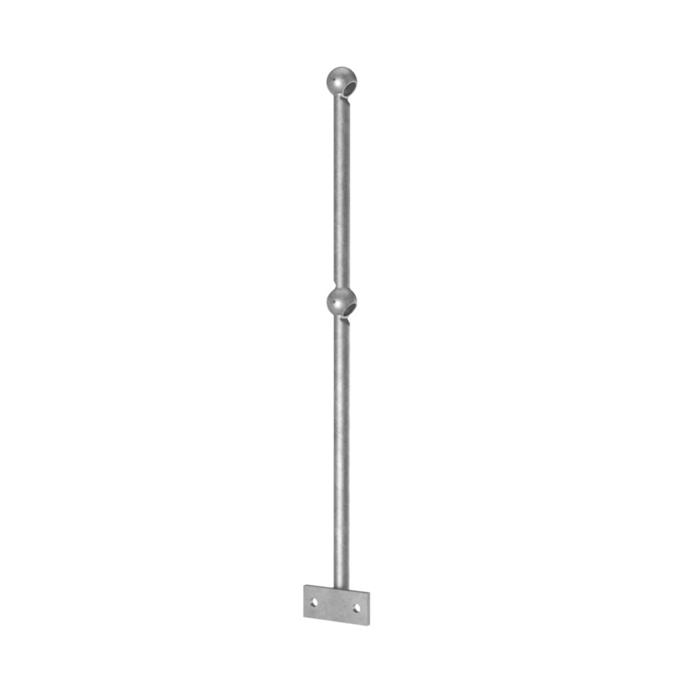 Raked R/H Side Fix Handrail Standard 33.7 41 Degrees - 450 / 615 - 63mm Knuckle