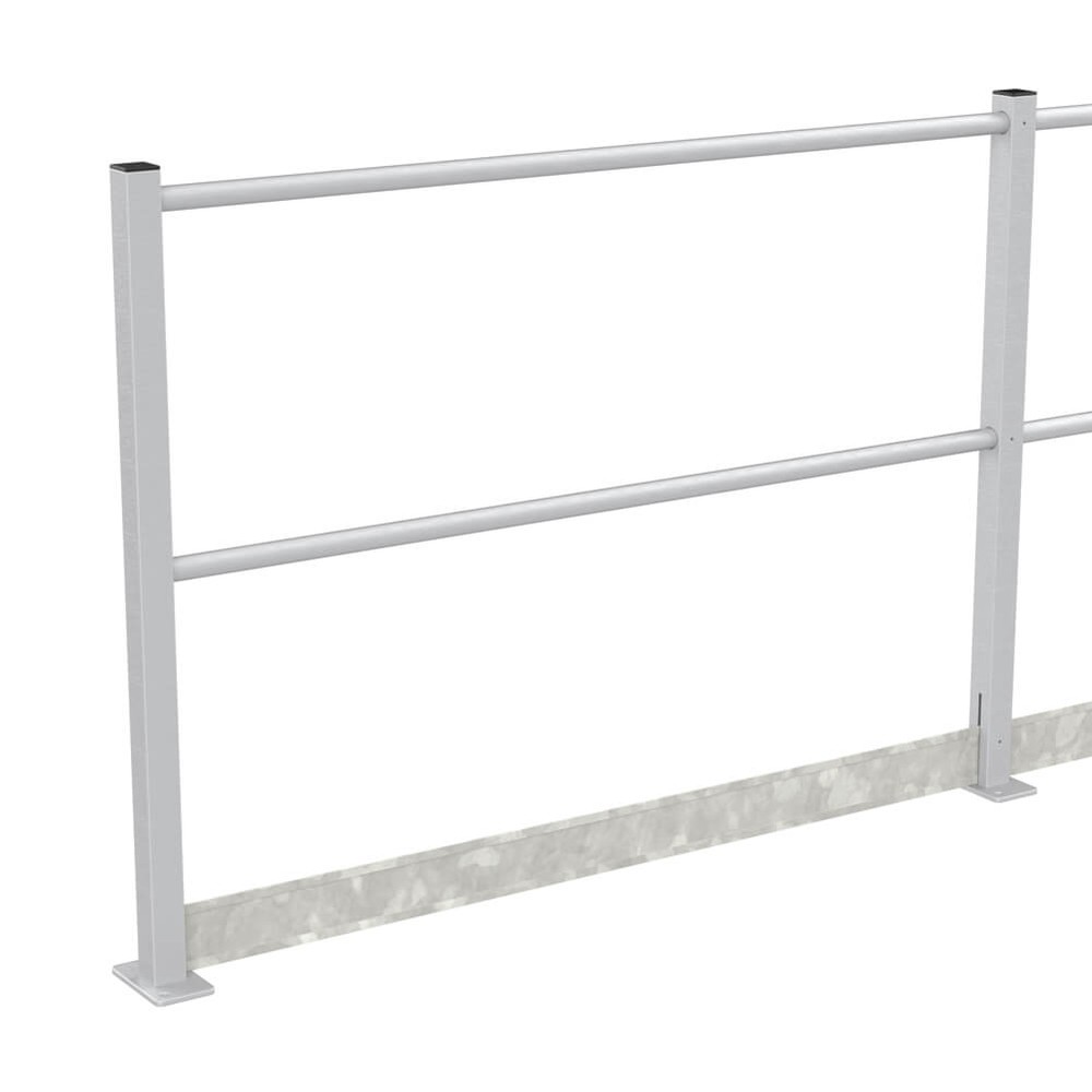 Mezzirail Post System - Galvanised Per Metre - With Kickplate