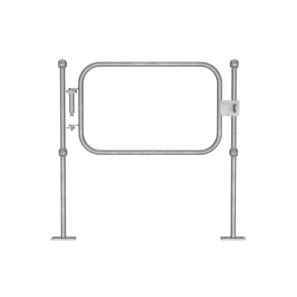 Galvanised 33.7mm L/H Self-Closing Gate Height 1100mm x 1070mm Post Centres