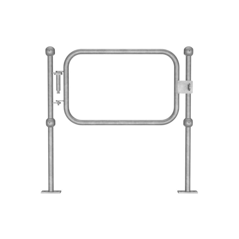 Galvanised 42.4mm L/H Self-Closing Gate Height 1100mm x 1070mm Post Centres