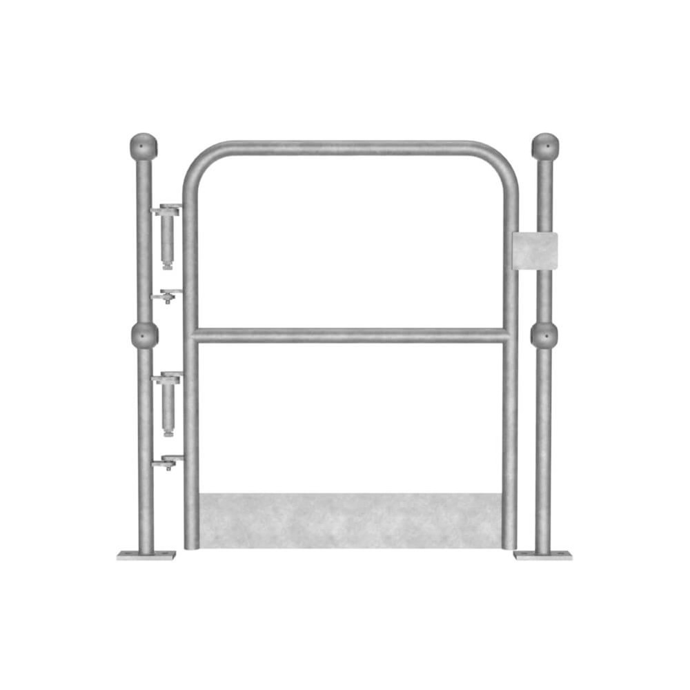 Galvanised 42.4mm L/H Self-Closing Gate H: 1100mm comes with Kick Plate