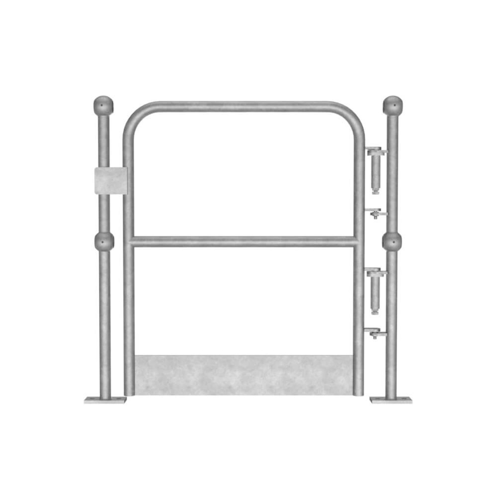 Galvanised 42.4mm R/H Self-Closing Gate H: 1100mm comes with Kick Plate