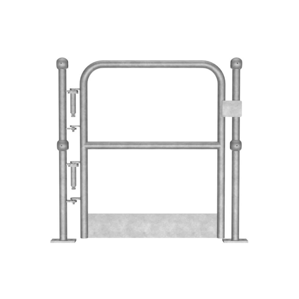Galvanised 48.3mm L/H Self-Closing Gate H: 1100mm comes with Kick Plate