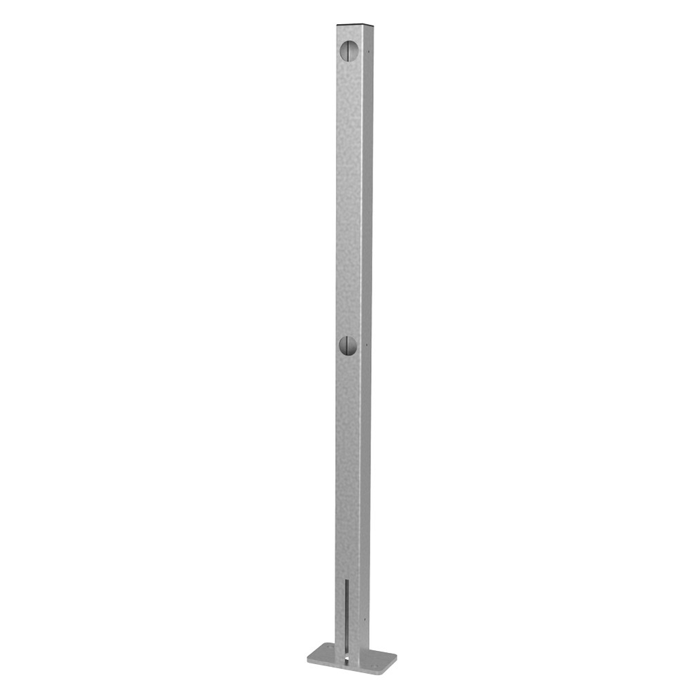 Mezzirail End Post - BZP 50 x 50 x 2.5mm - 1130mm High