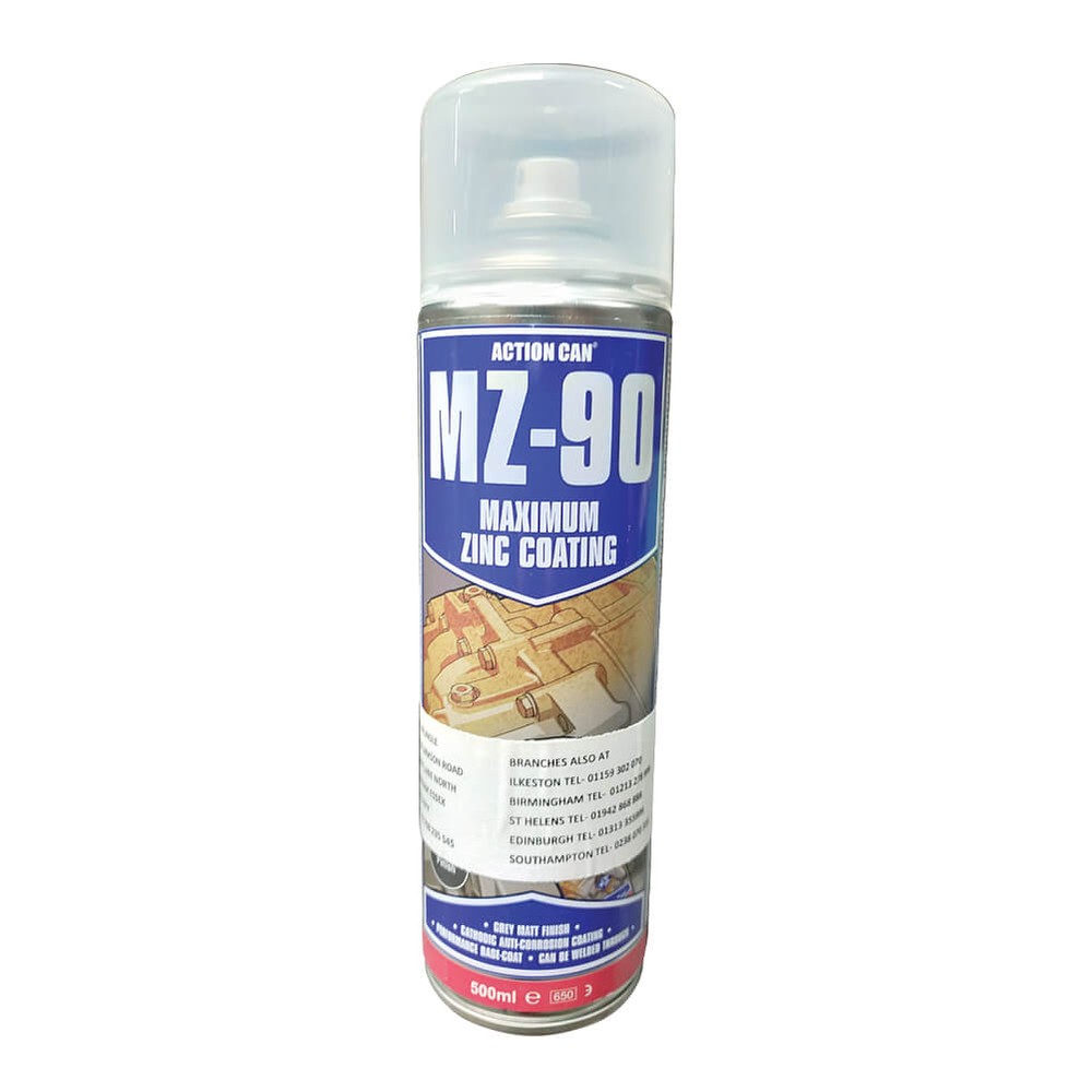 500ml Cold Zinc Galvanised Spray Can Matt Silver