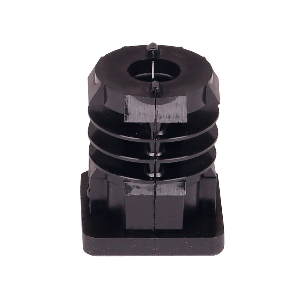 25mm Sq 2.0 M10 Steel nut Black Insert Nylon - Split Pattern