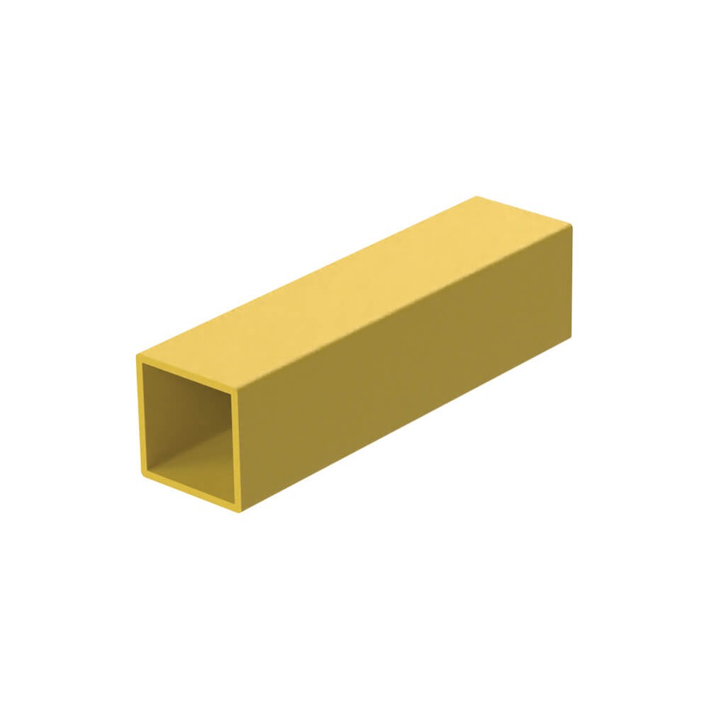 GRP hollow Section 38 x 38 x 5mm x 6m - Yellow