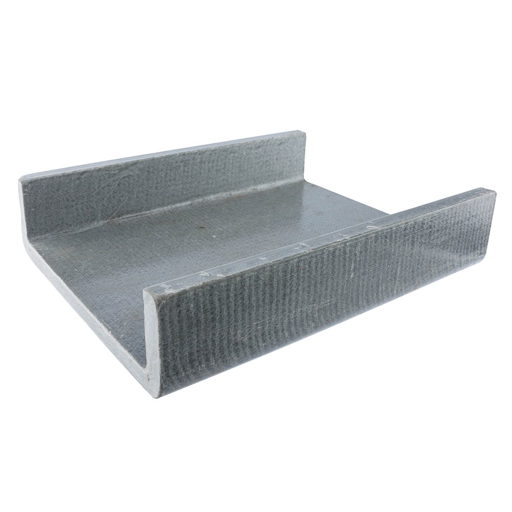 Grey GRP U Channel 200 x 60 x 9.5mm 6M Long