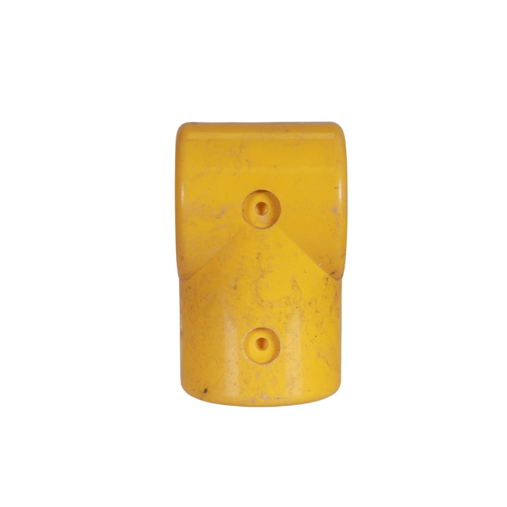 90 degree short Tee Yellow GRP - To suit 50mm O/D Tube