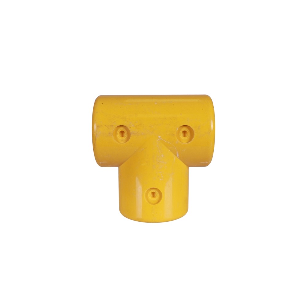 90 degree long Tee Yellow GRP - To suit 50mm O/D Tube