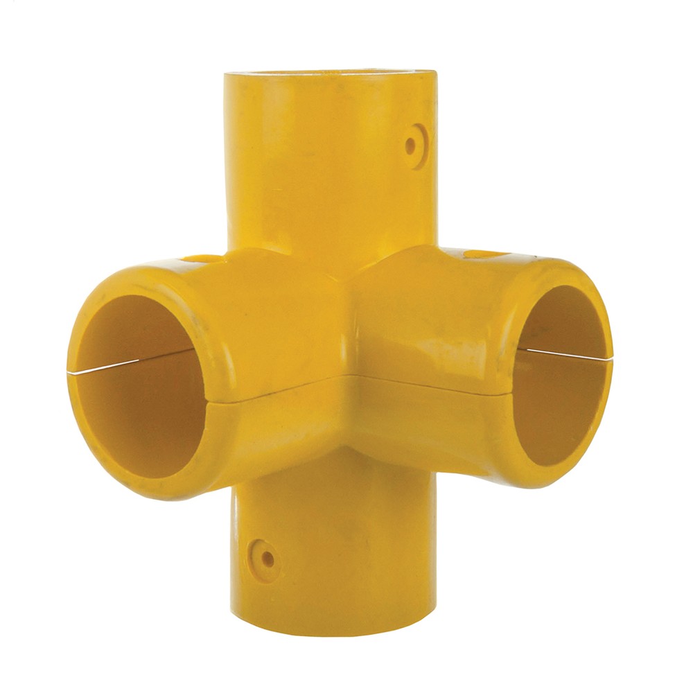 Mid Rail Corner Yellow GRP - To suit 50mm O/D Tube