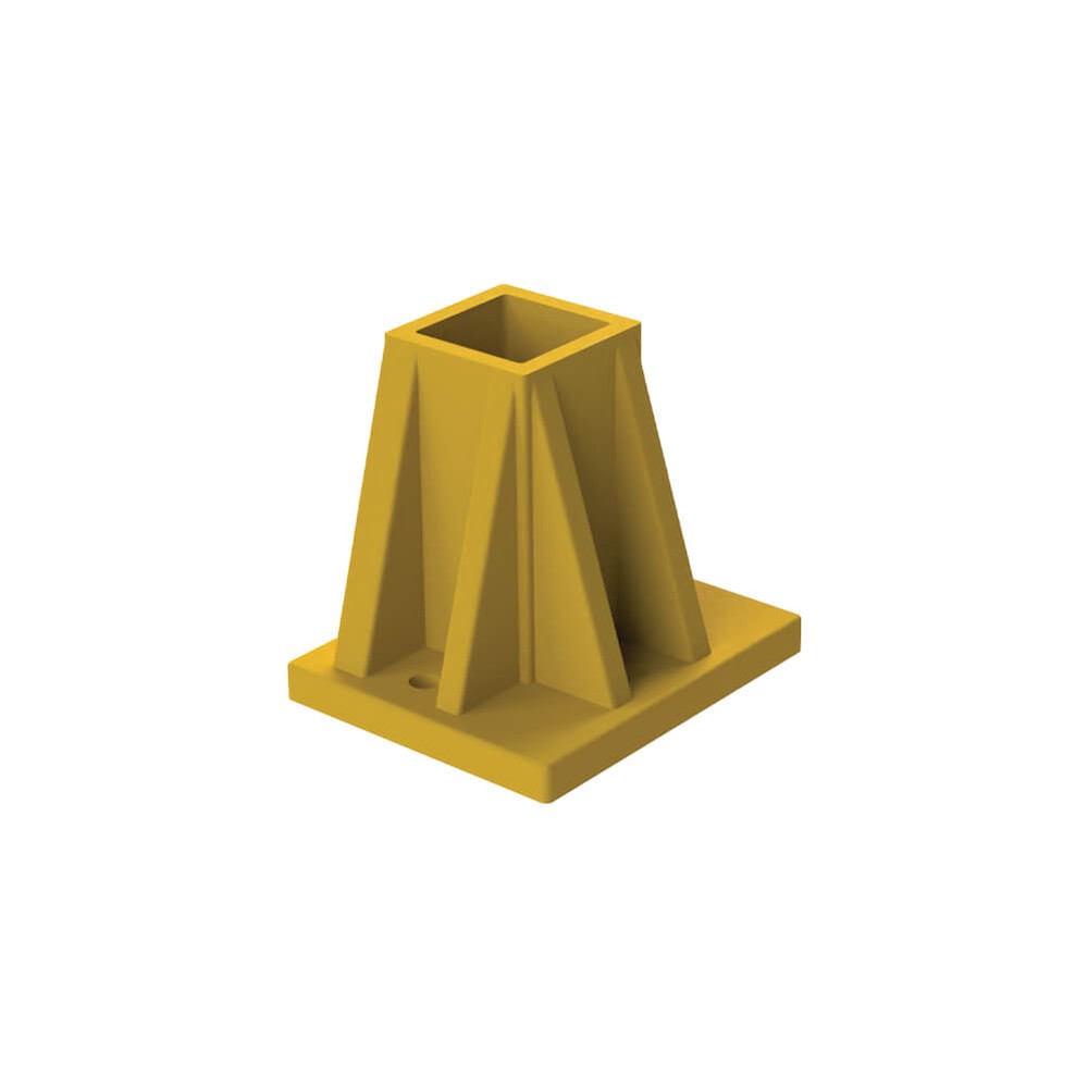 Square Bottom Base Foot Yellow