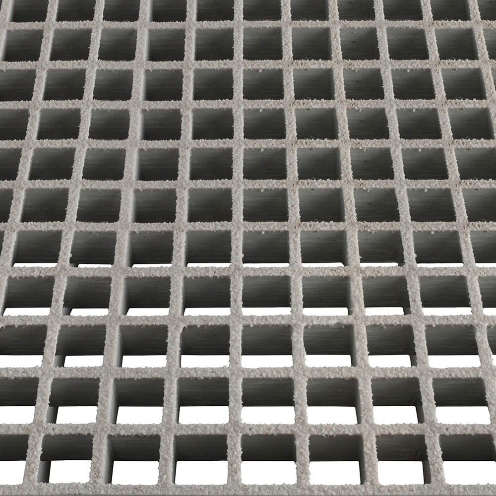 GRP 38 Sq x 38mm Deep - Grey 3.6m x 1.2m Moulded Grating