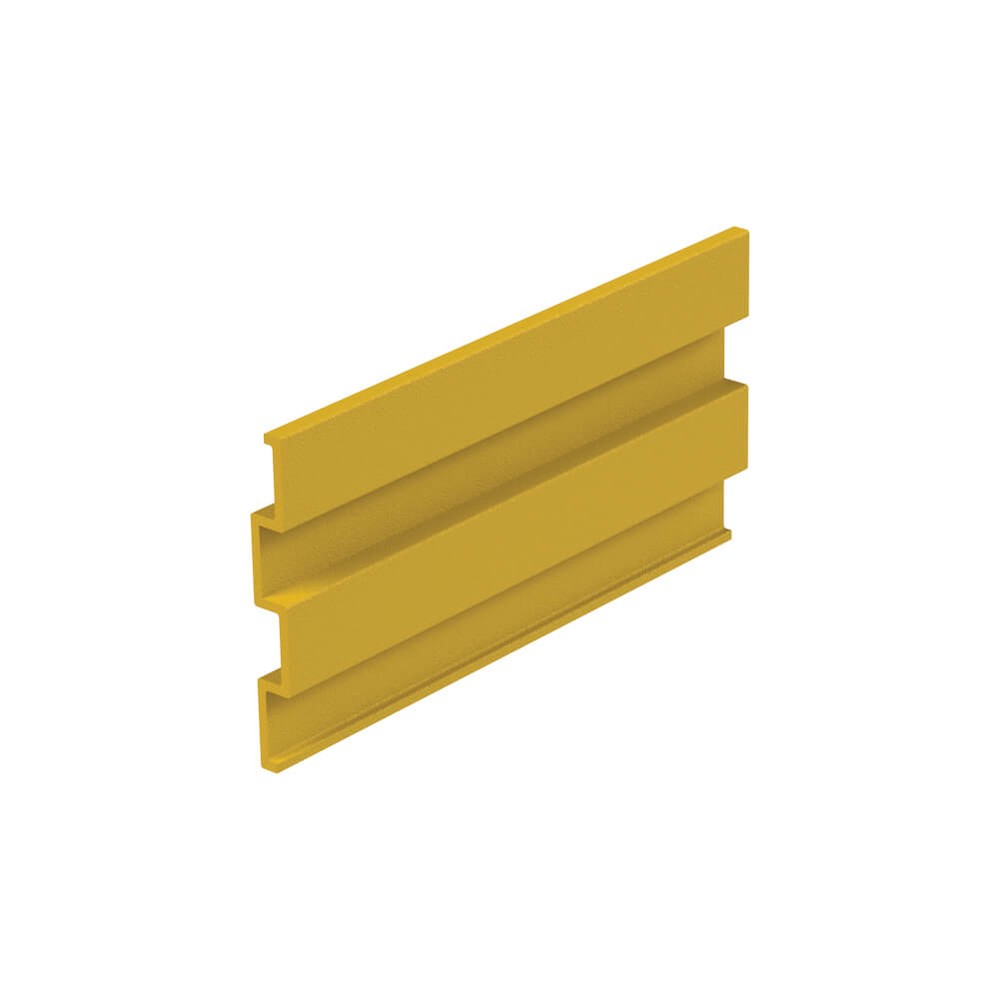 GRP Kick Plate 100 x 14mm x 6m Long Yellow