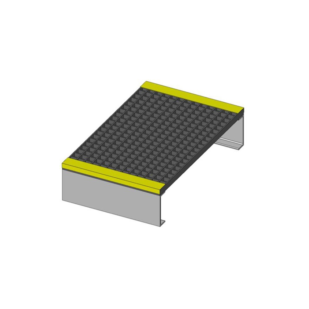 GRP Step Up/Over Platform 996mm Span x 615mm Width - 241mm Height - Black & Yellow