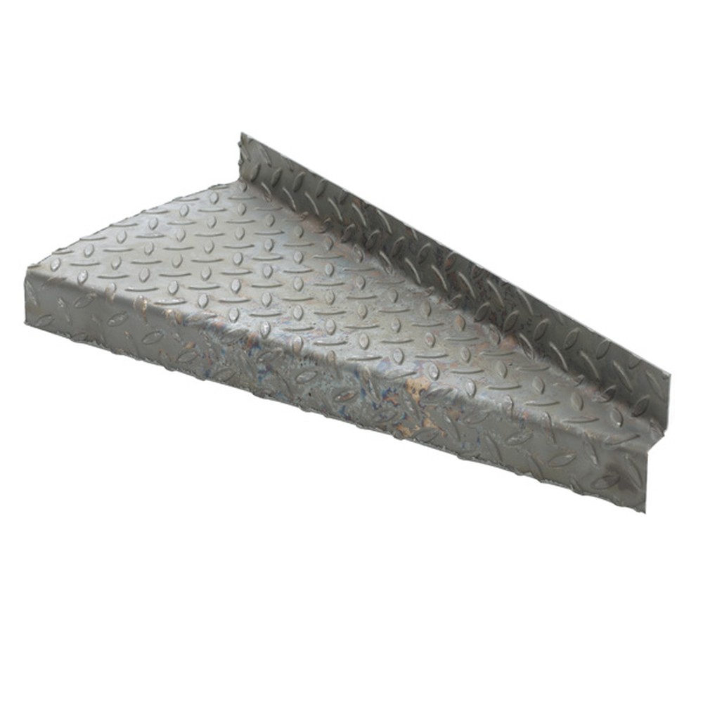 Spiral Durbar Tread 600 x 270 x 4.5mm 50mm Turn Up/Down-Clockwise Ascend