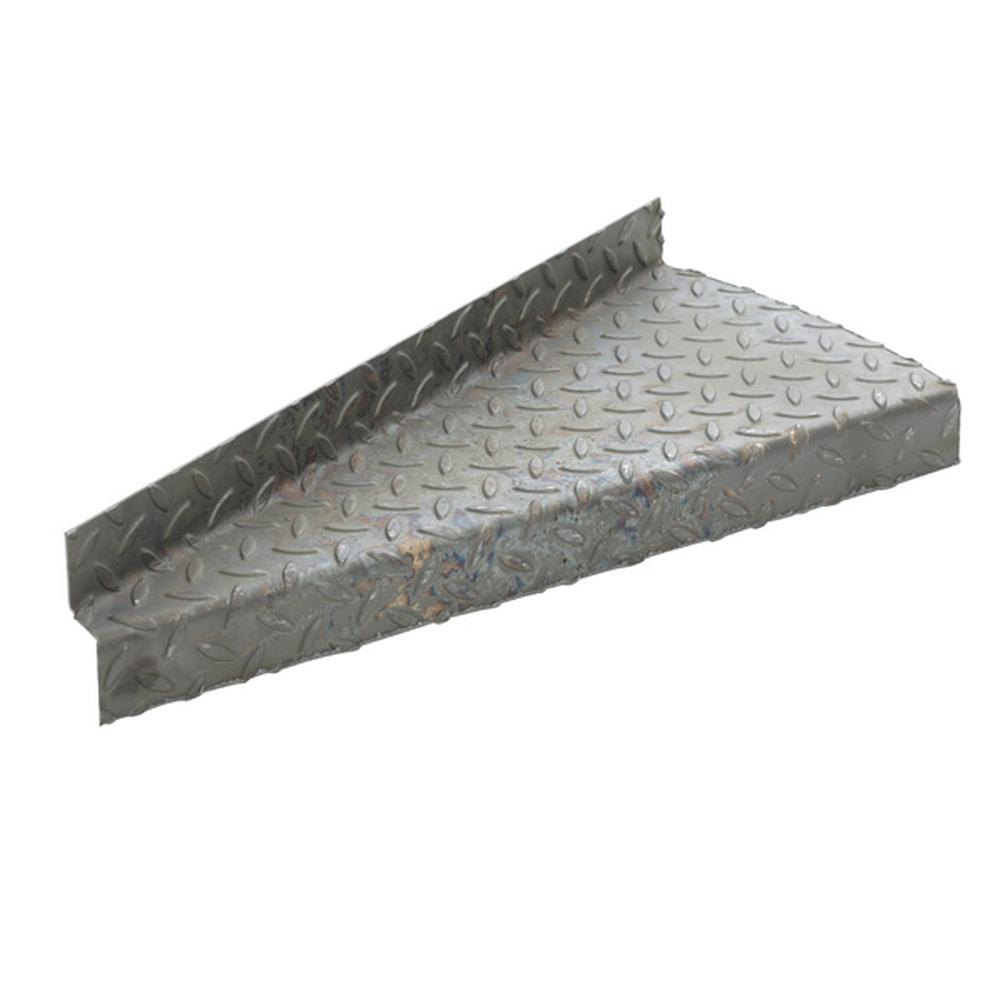 Spiral Durbar Tread 600 x 270 X 4.5mm 50mm Turn up/Down-Anti-clockwise Ascend - F H Brundle