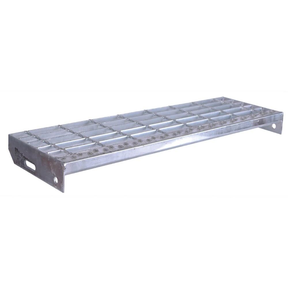 OSF Galv Stairtread 41/100 1200 x 288mm 25x5mm Galvanised with Perforated Nosing