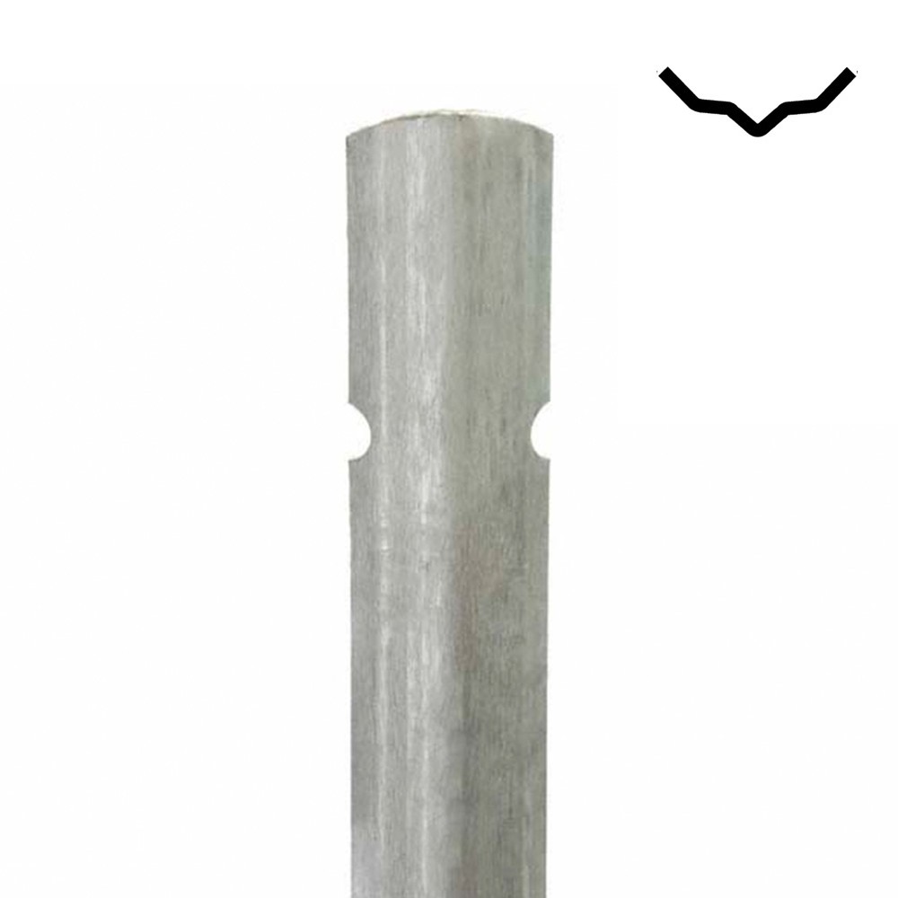 2.0m High Palisade Pale Round & Notched Galvanised 'D' 3.0mm Pales