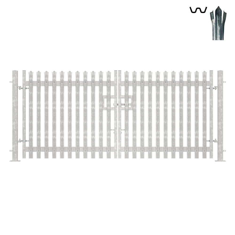 Double Leaf Bolt-Down Gate - 1800mm x 4M Galvanised c/w posts & fittings