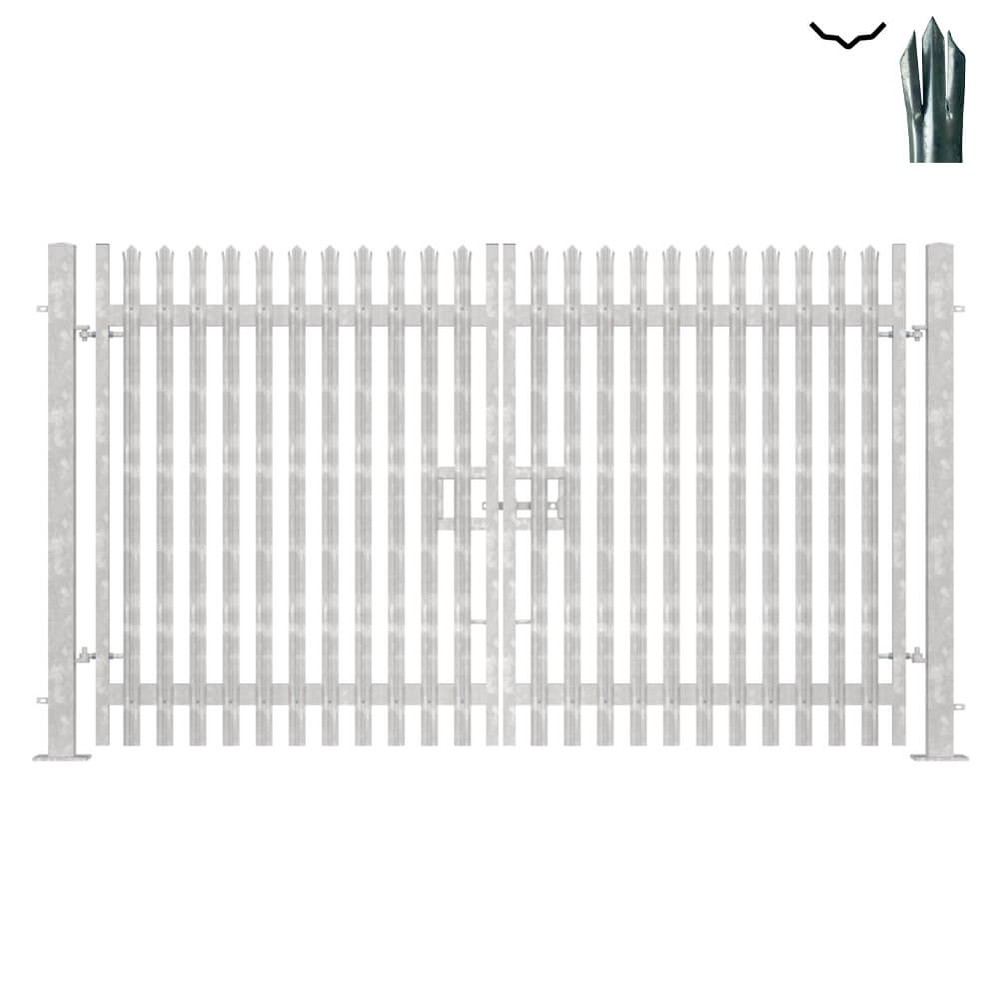 Double Leaf Bolt-Down Gate - 2.4m x 4m Galvanised c/w posts & fittings