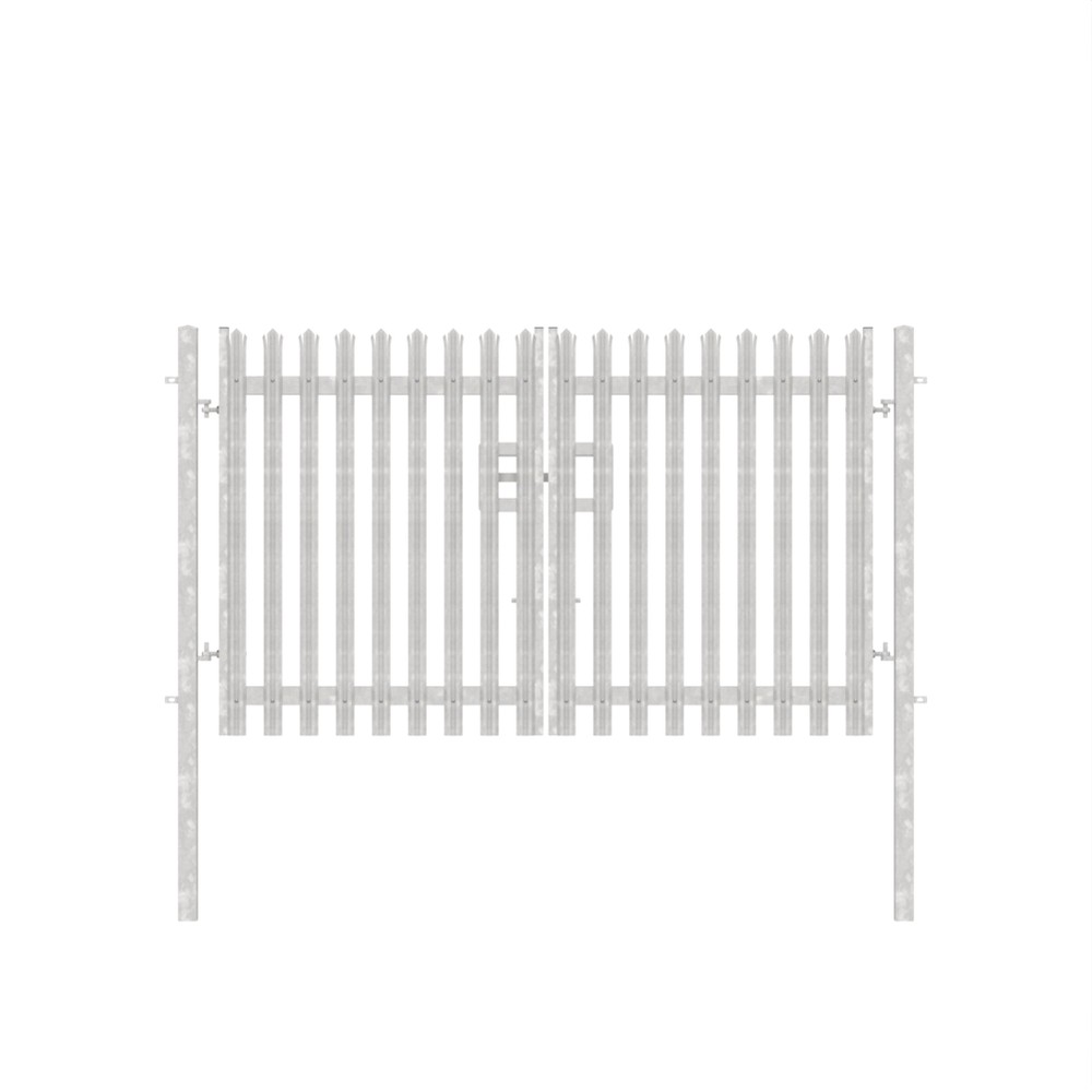 Double Leaf Gate & Posts 1.8m H x 3m Triple Pointed 'D' Section 3.0mm
