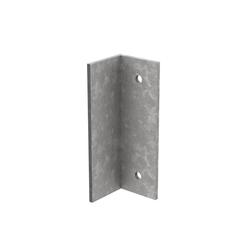 Gate Slam Plate 60mm Angle x 175mm Long Galvanised 5mm thick with 2 x M10 holes - F H Brundle