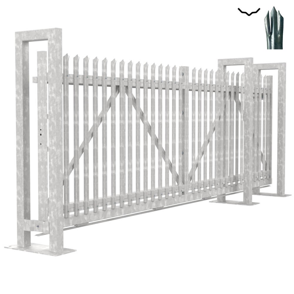 Bolt Down Track Sliding D Gate 1.8H x 4m With Track & Accessories - RH Opening