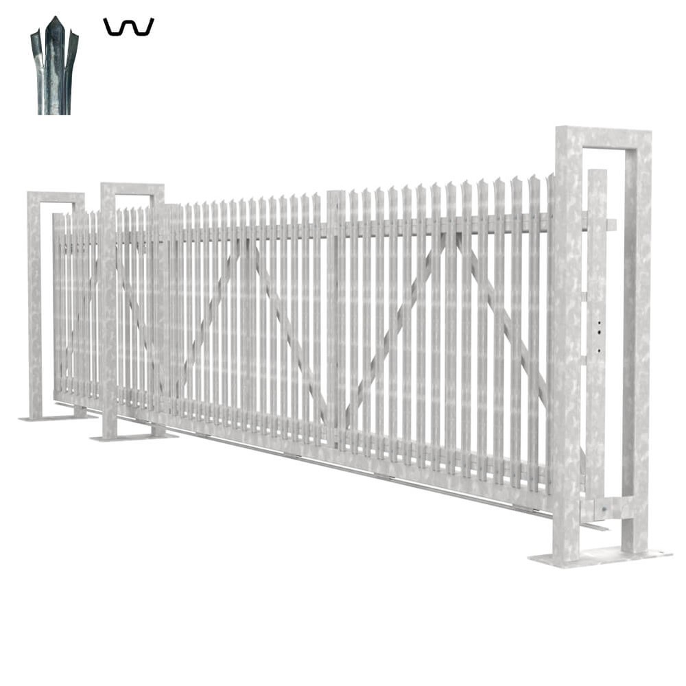 Bolt Down Track Sliding W Gate 1.8H x 6m With Track & Accessories - LH Opening