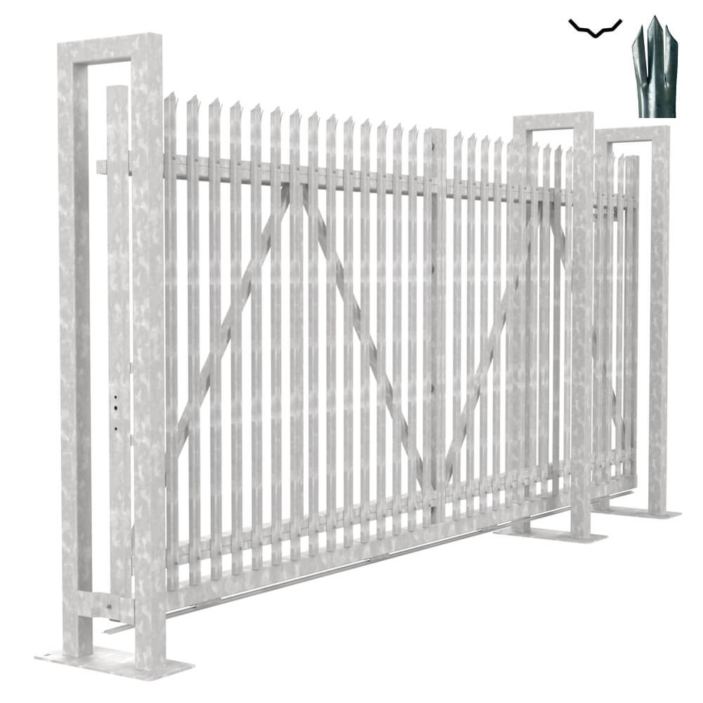 Bolt Down Track Sliding D Gate 2.4H x 4m With Track & Accessories - RH Opening