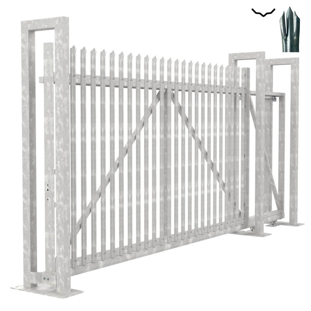 Cantilever Sliding D Gate - 2.4H x 4m With Track & Accessories - RH Opening