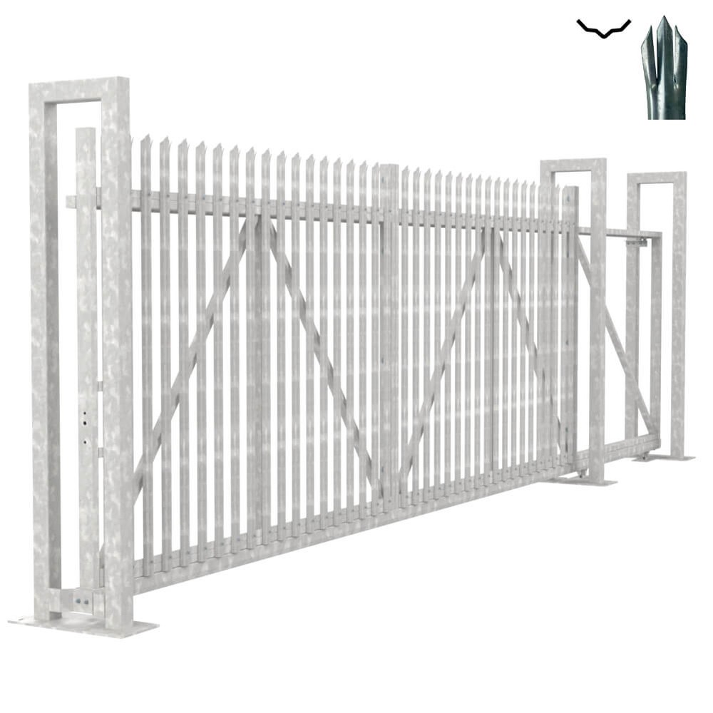 Cantilever Sliding D Gate - 2.4H x 6m With Track & Accessories - RH Opening