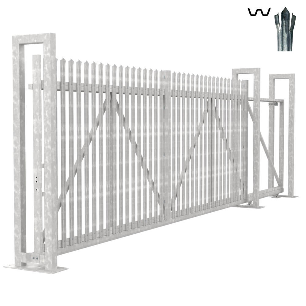 Cantilever Sliding W Gate - 2.4H x 6m With Track & Accessories - RH Opening
