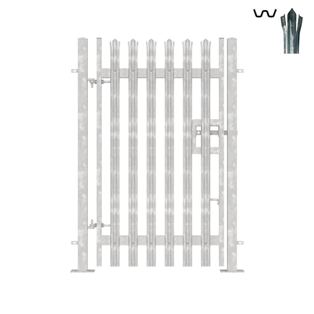 Single Leaf Bolt-Down Gate - 2.0m x 1.2m Triple Pointed 'W' Section 2.0mm