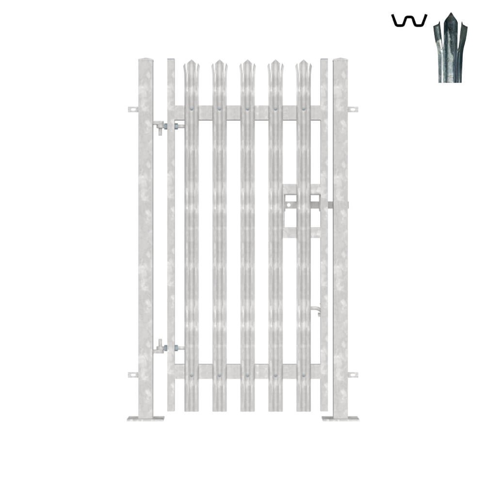 Single Leaf Bolt-Down Gate - 2000mm x 1M Galvanised c/w posts & fittings