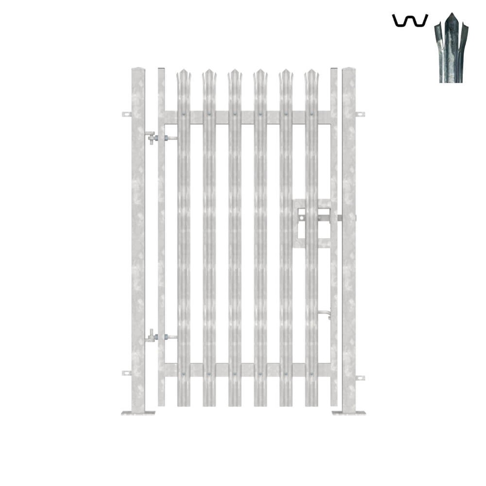 Single Leaf Bolt-Down Gate - 2.1m x 1.2m Triple Pointed 'W' Section 2.0mm