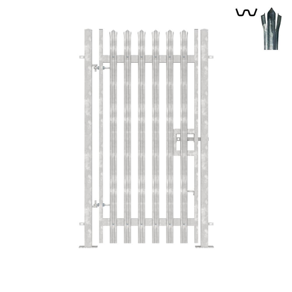 Single Leaf Bolt-Down Gate - 2.4m x 1.2m Triple Pointed 'W' Section 2.0mm
