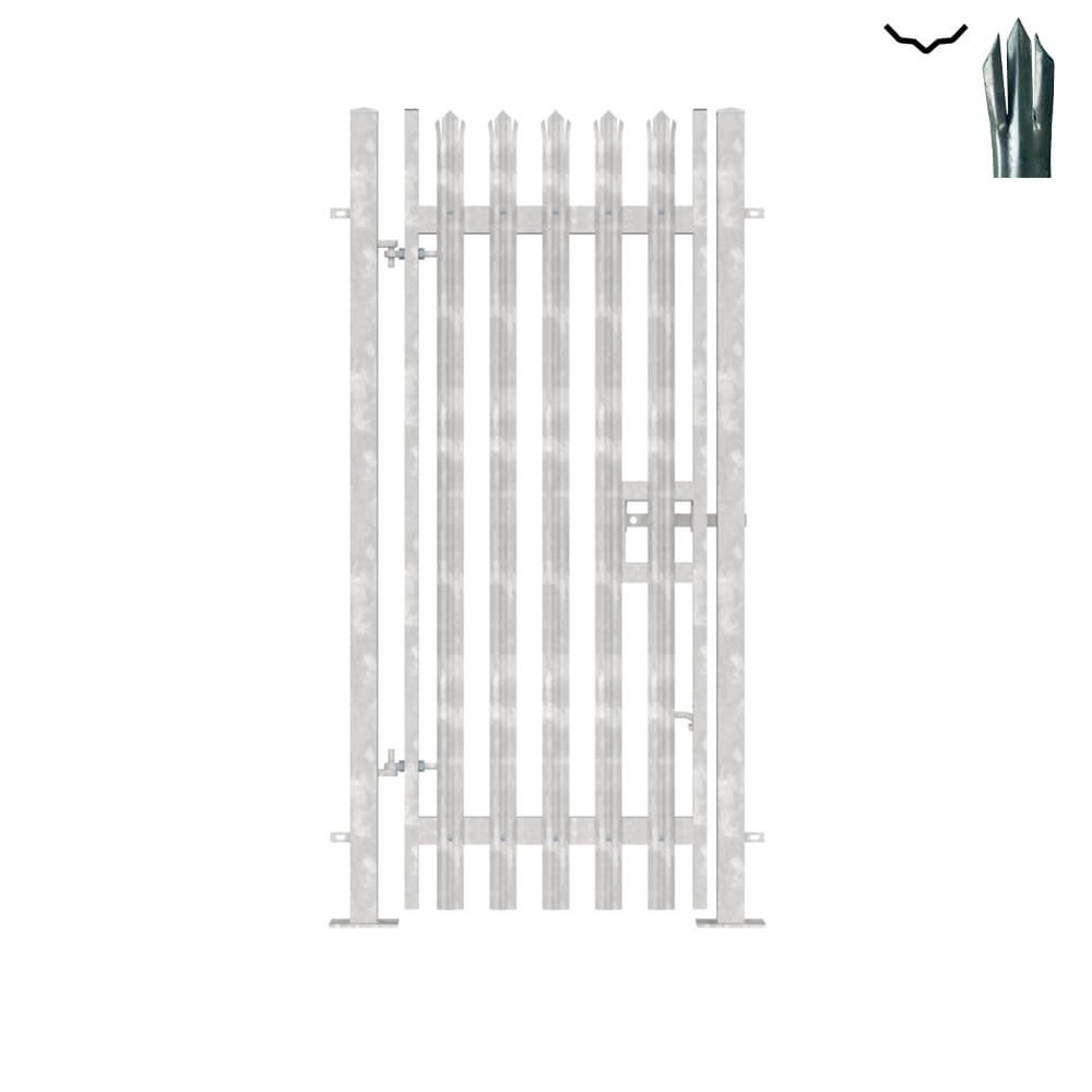 Single Leaf Bolt-Down Gate - 2.4m x 1m Galvanised c/w posts & fittings