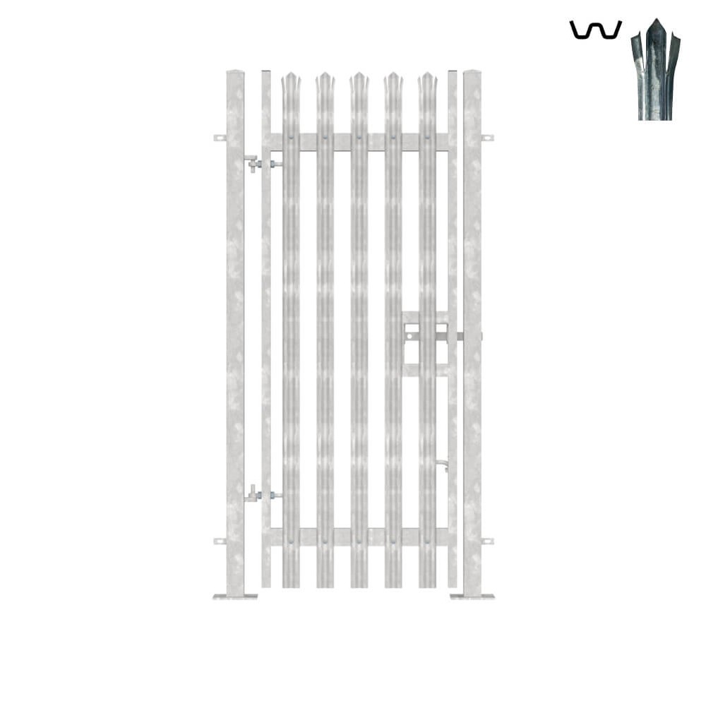 Single Leaf Bolt-Down Gate - 2400mm x 1M Galvanised c/w posts & fittings