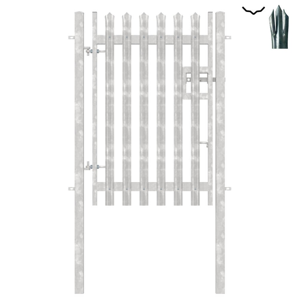 Single Leaf Gate +Post 1.8m H x 1.2m Triple Pointed 'D' Section 3.0mm