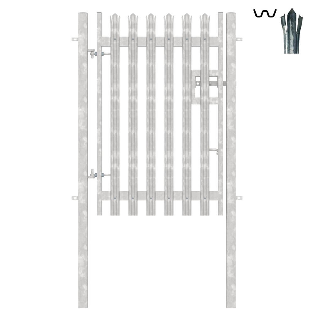 Single Leaf Gate +Post 1.8m H x 1.2m Triple Pointed 'W' Section 2.0mm