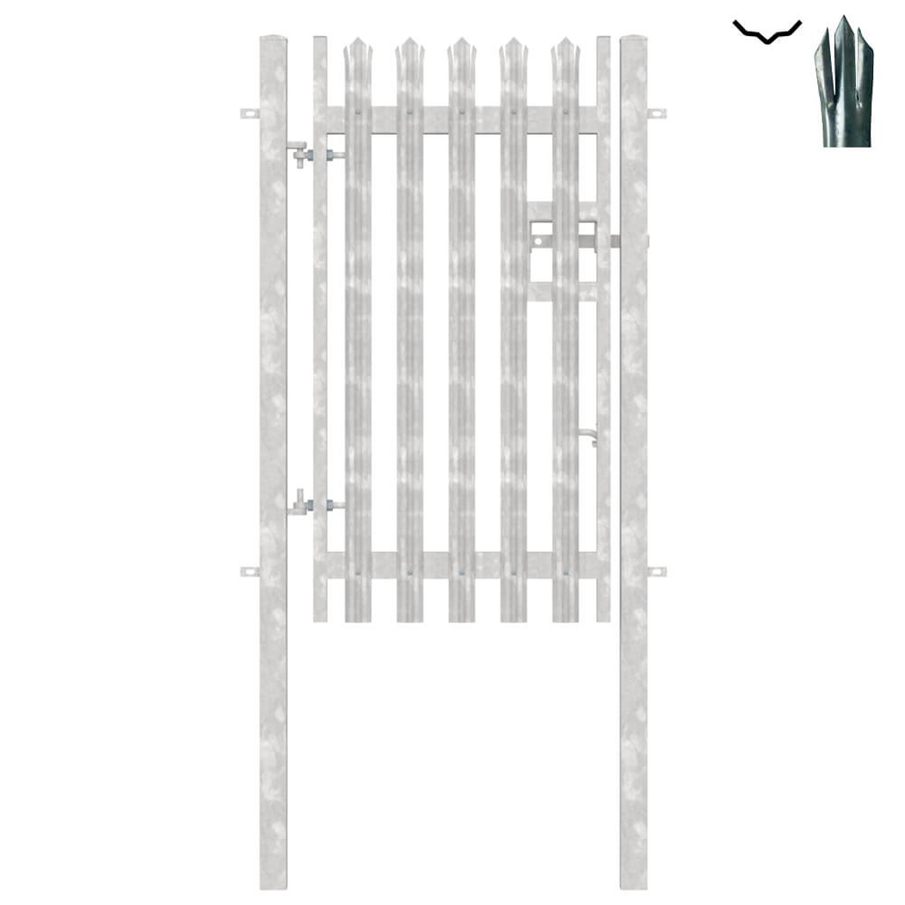 Single Leaf Gate & Post 1.8m H x 1.0m Triple Pointed 'D' Section 3.0mm