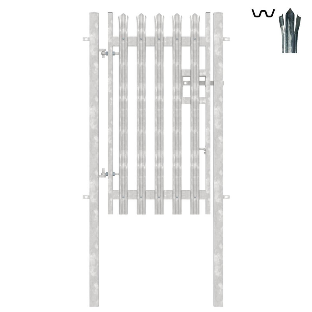 Single Leaf Concrete-In Gate 1800mm x 1M Galvanised c/w posts & fittings