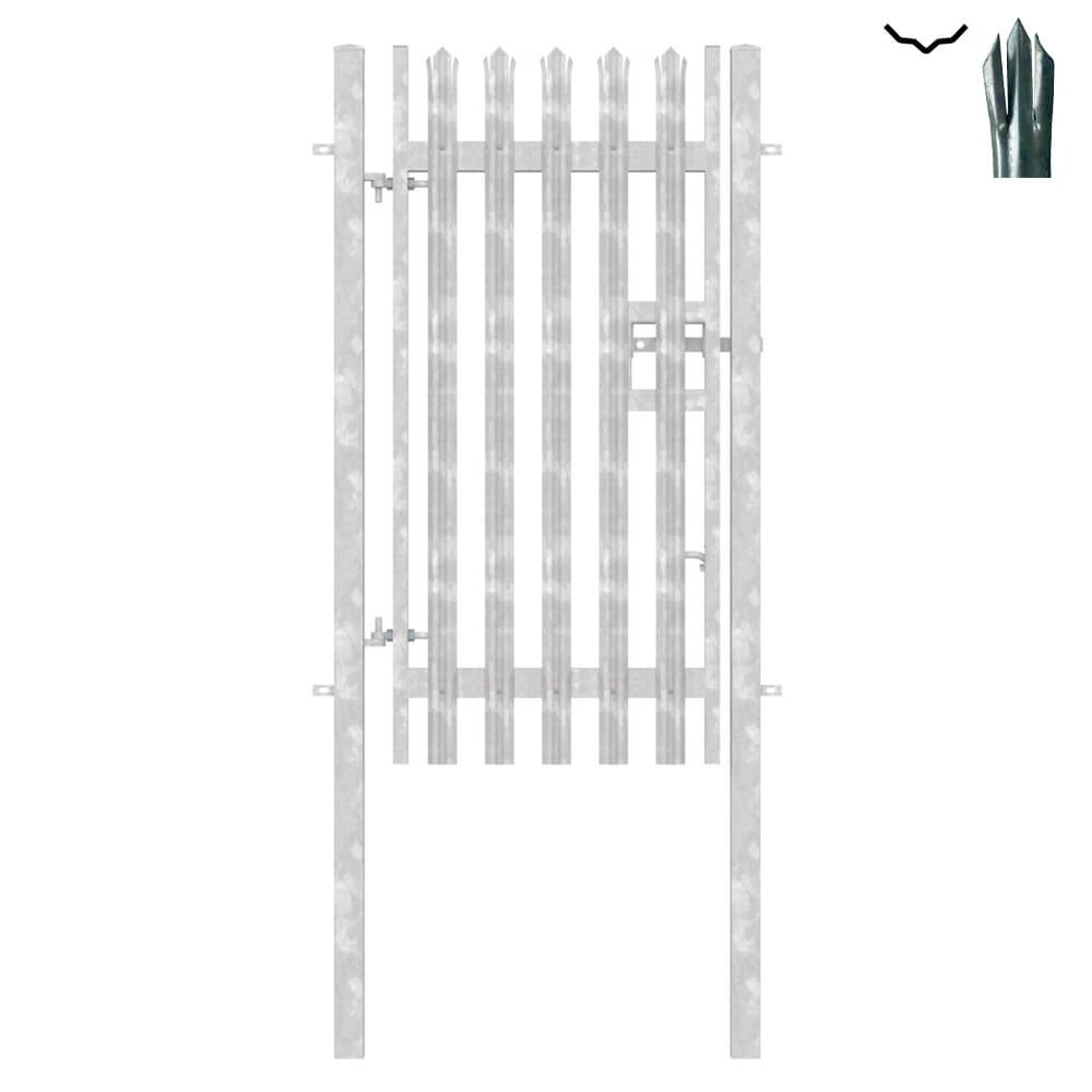 Single Leaf Gate & Post 2.0m H x 1.0m Triple Pointed 'D' Section 3.0mm