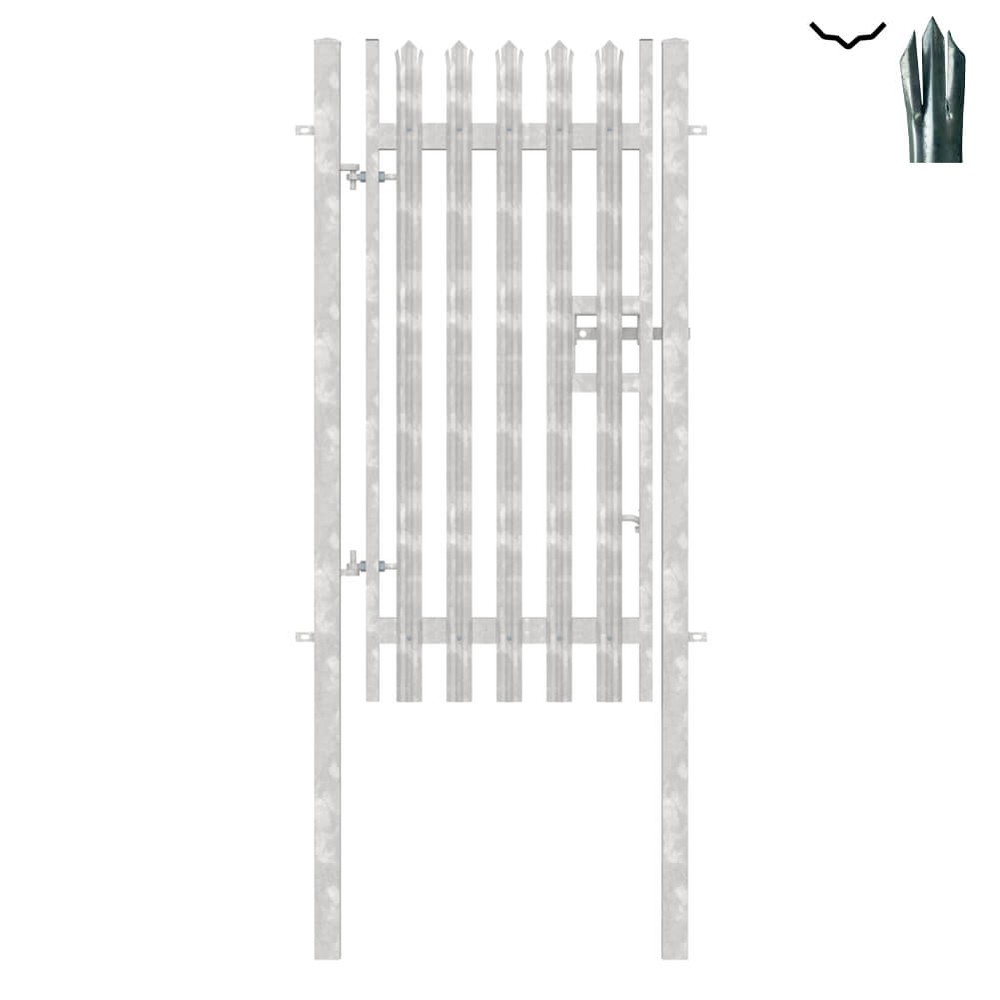 Single Leaf Gate & Post 2.1m H x 1.0m Triple Pointed 'D' Section 3.0mm